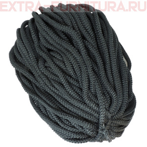 Шнур ПП 8 мм, цв.610 темно-серый, уп.100м, пл.6,5 гр/м
