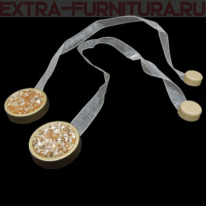 Магнитные клипсы "Круг Люкс Монисто" с лентой, цв. №4, пара