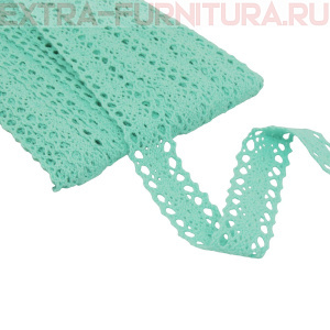 Тесьма вязаная арт.TBY-6307-1 шир.20мм, цв.24 мята, уп.10м