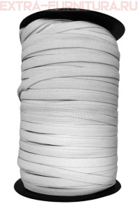 Резинка вязаная,  8мм (+/-1мм), цв.белый, на катушке (уп.-200м*40 уп) Б