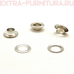 Люверсы 8 мм, (14,8*6,5 mm, h=6 mm.), никель (уп.1000шт) Сторм