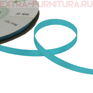 Лента атласная  6 мм  цв.144 бирюза рул. 27,42м