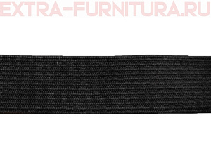 Резинка вязаная, 20мм (+/-2мм), цв.черный (уп.25м*40 уп) Б