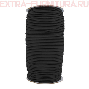  Резинка шляпная 2мм цв. черный (уп.100м)