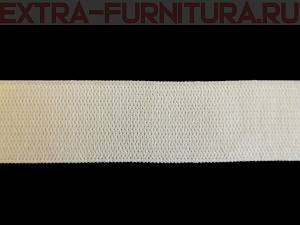 Резинка вязаная, 80мм (+/-2мм), цв.белый (уп.-50м*3 уп)