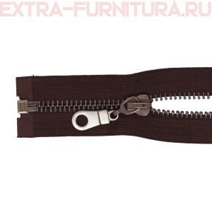 Молния Металл Т8 1 замок, 80 см, оксид, цв. коричневый