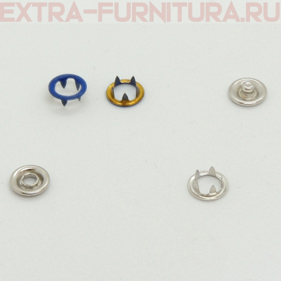 Кнопка рубашечная 9,5мм кольцо, цв.340 синий матовый (уп.1440шт) Buttoni