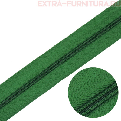 Молния рулонная спираль тип Т3, цв.243 зеленый, пл.8,3 гр/м