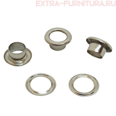 Люверсы 6 мм, (11,6*4,9 mm, h=5,0 mm.),никель (уп.5000шт) А