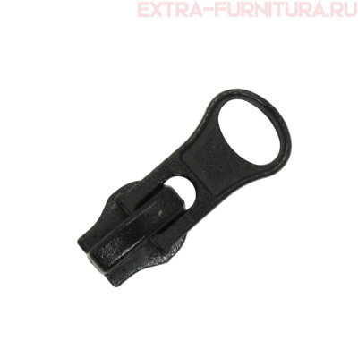 Бегунок-автомат к рулонной молнии тип 5, цв.черный никель LOGO