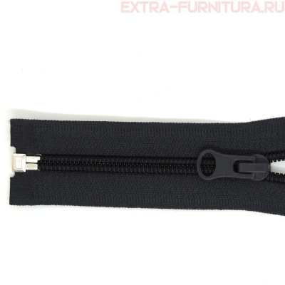 Молния Спираль разъемная дл. 60см, Т5, цв. черный, бегунок груша