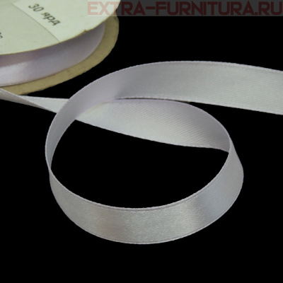 Лента атласная 12 мм цв. 166 бледно-сиреневый рул. 27,42м