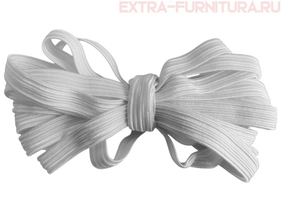 Резинка плетельная шир. 10 мм,  белая (уп.-100м)