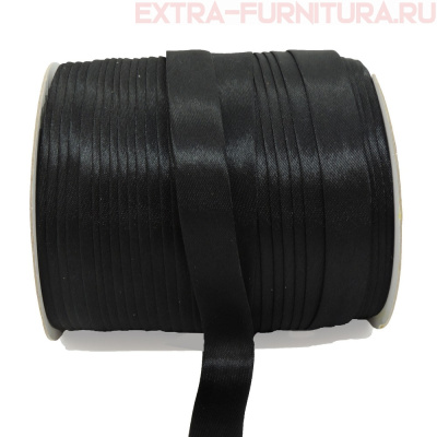  Косая бейка 15мм 132м цв. 322 черный (160)